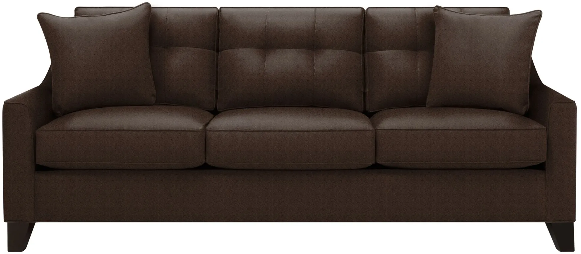 Carmine Queen Sleeper Sofa in Suede so Soft Chocolate by H.M. Richards