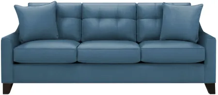 Carmine Queen Sleeper Sofa in Suede so Soft Indigo by H.M. Richards