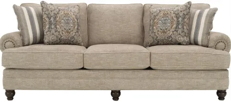 Tifton Queen Chenille Sleeper Sofa in Handwoven Linen by H.M. Richards
