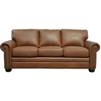 Savannah Sleeper Sofa in Urban Cedar by Omnia Leather