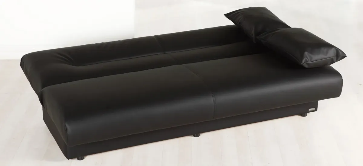 Oliver Sleeper Sofa in Black by HUDSON GLOBAL MARKETING USA