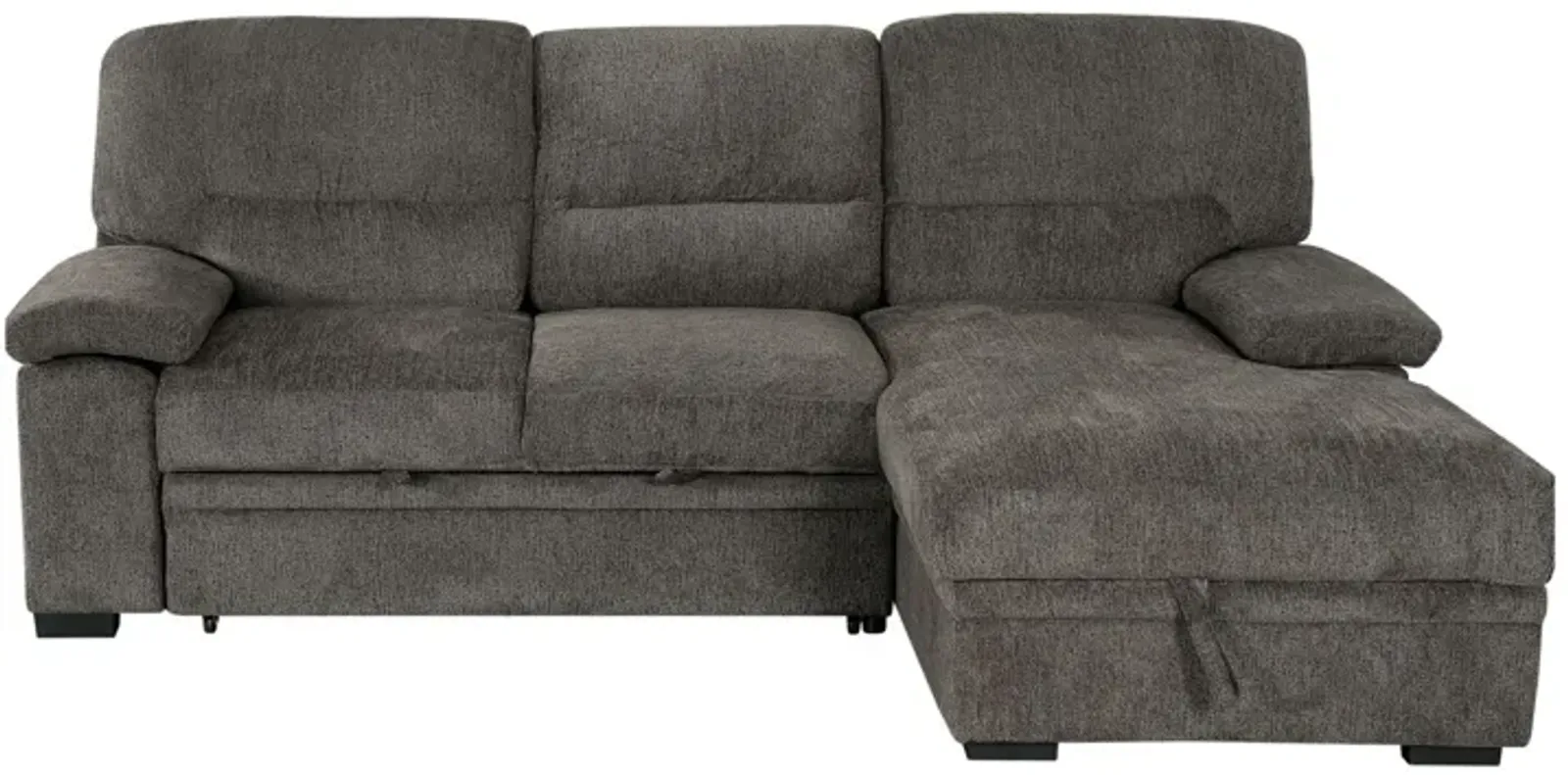 Jordan 2-pc. Sleeper Sectional with Storage in Knox Charcoal by Primo International