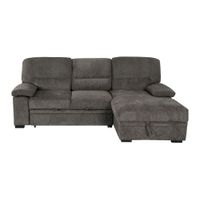Jordan 2-pc. Sleeper Sectional with Storage in Knox Charcoal by Primo International