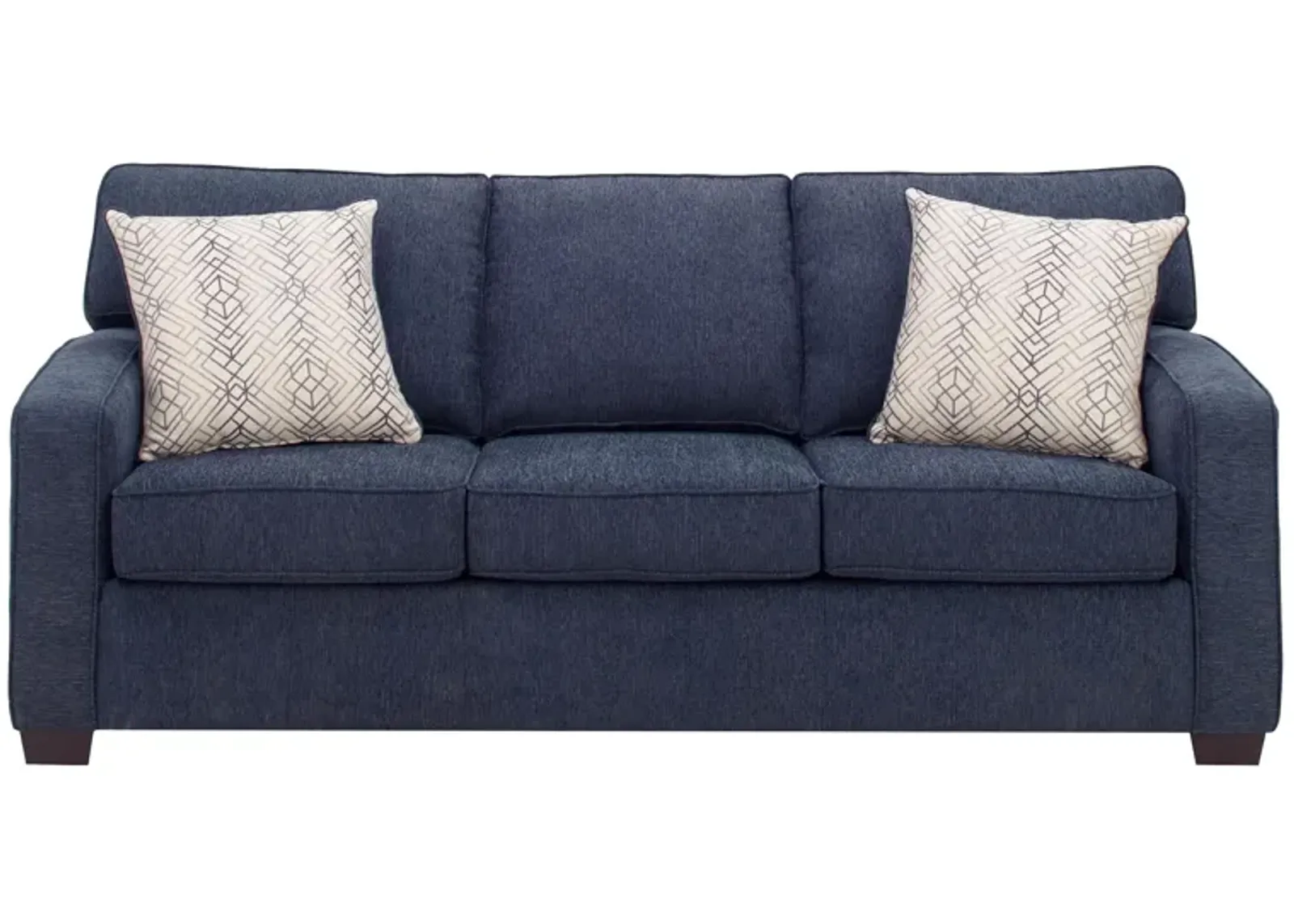 Gabe Queen Sleeper Sofa in Blue by Flair