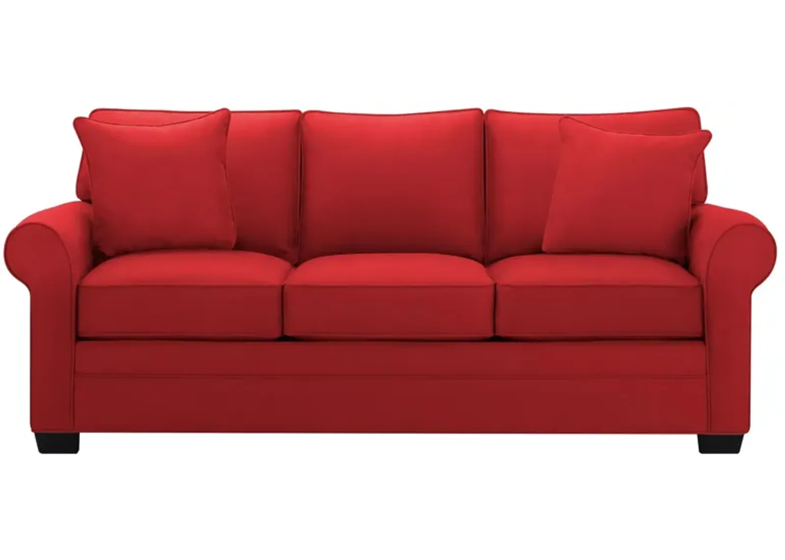 Glendora Queen Sleeper Sofa in Suede So Soft Cardinal by H.M. Richards