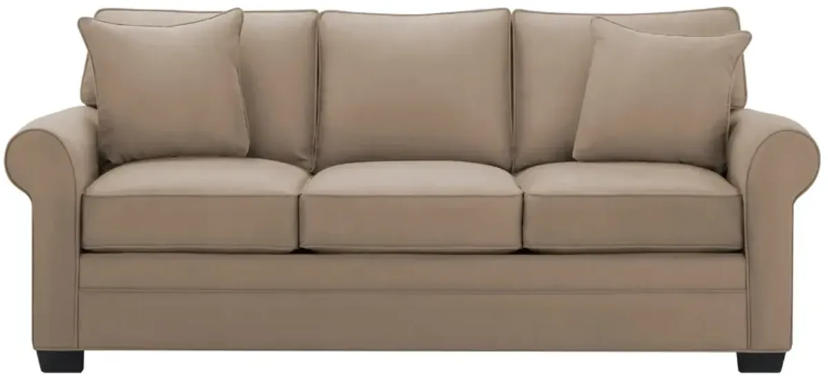 Glendora Queen Sleeper Sofa in Suede So Soft Mineral by H.M. Richards