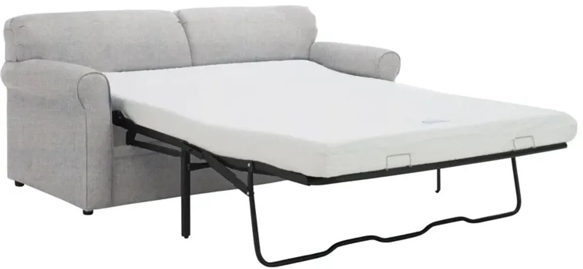 Luann Full Sleeper Sofa in Braxton Fog by Overnight Sofa.