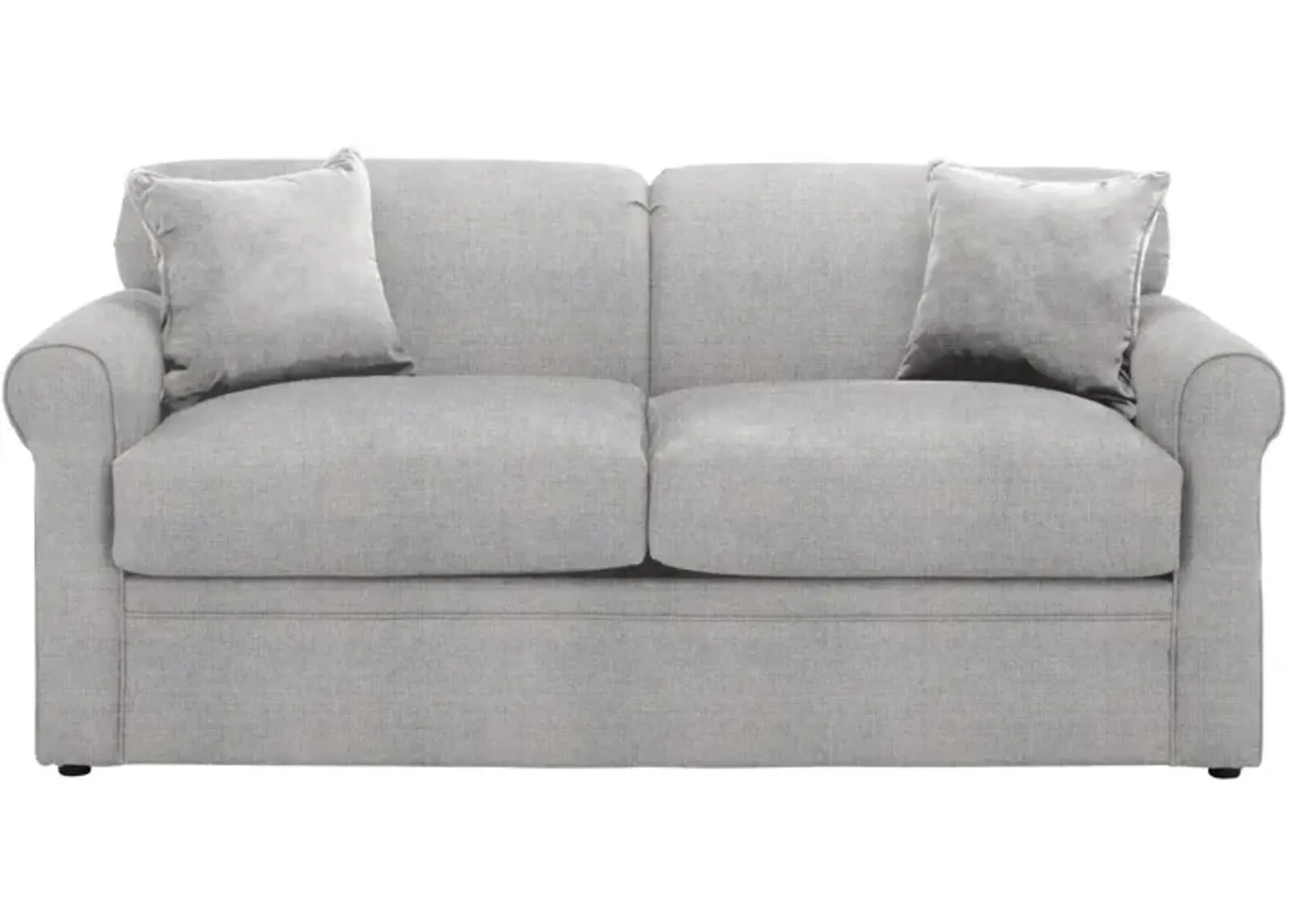 Luann Full Sleeper Sofa in Braxton Fog by Overnight Sofa.