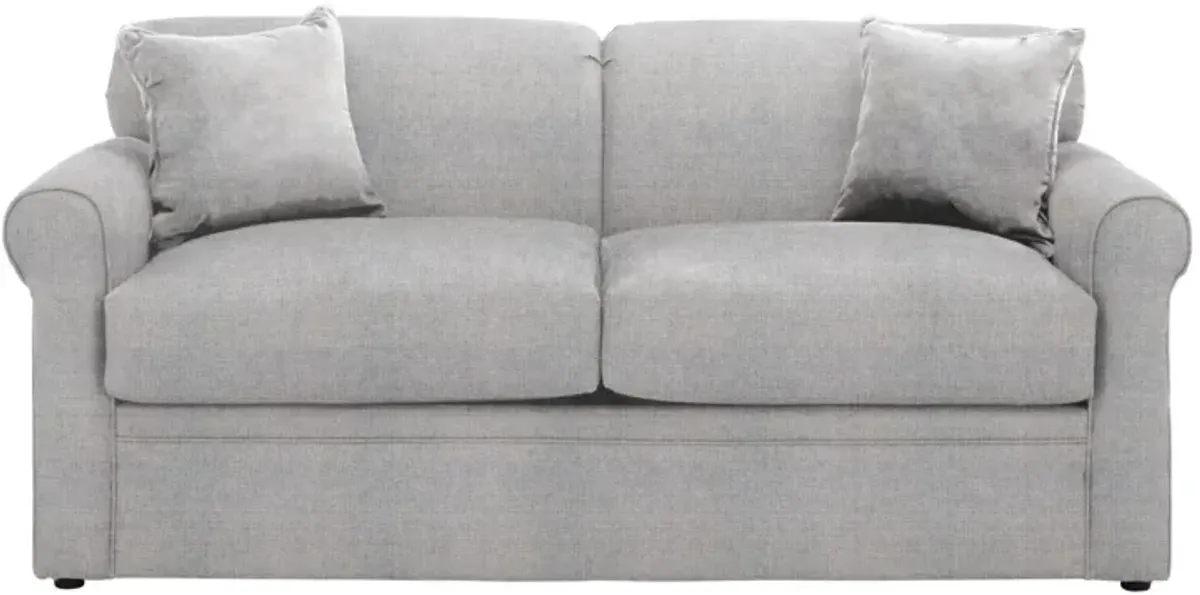 Luann Full Sleeper Sofa in Braxton Fog by Overnight Sofa.