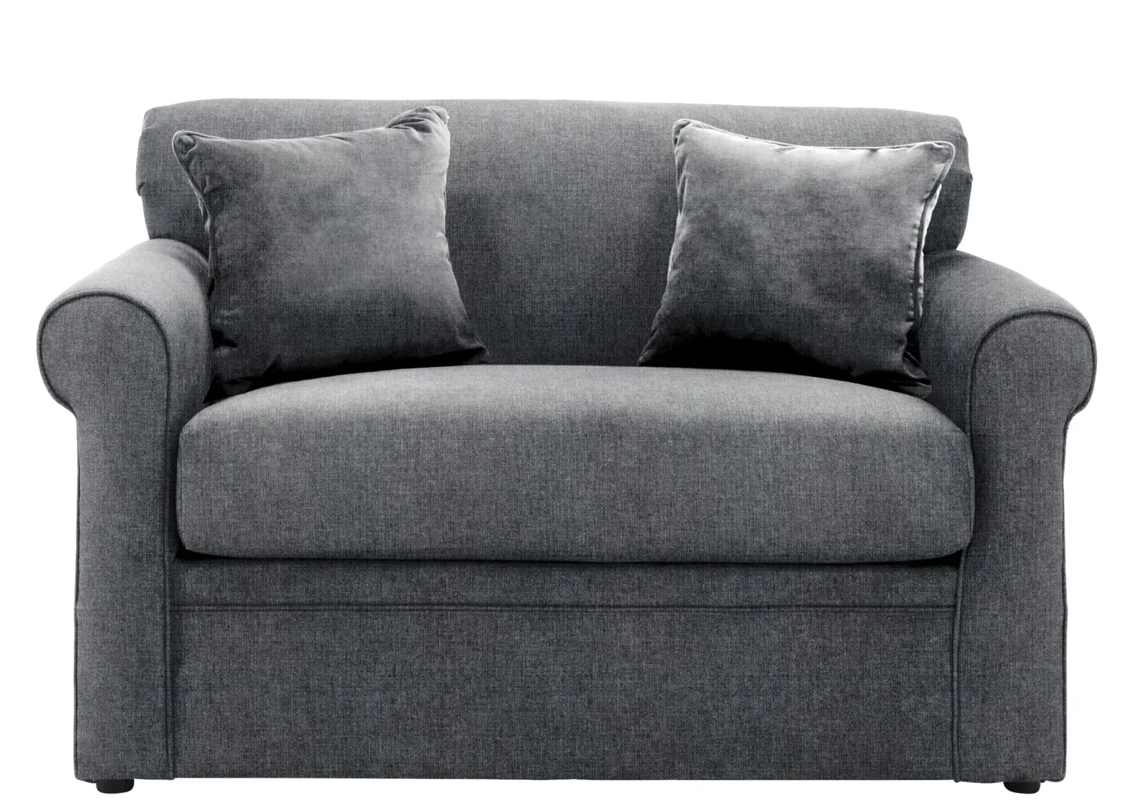 Luann Sleeper Sofa in Braxton Charcoal by Overnight Sofa.