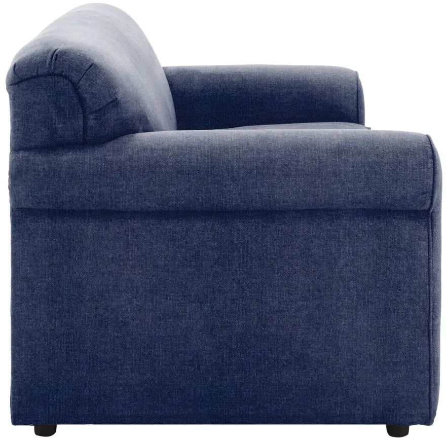 Luann Sleeper Sofa in Conversation Navy by Overnight Sofa.