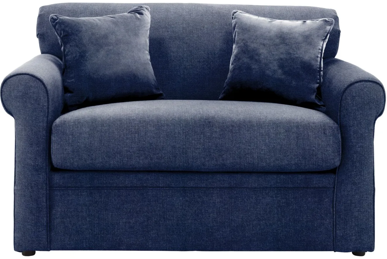 Luann Sleeper Sofa in Conversation Navy by Overnight Sofa.