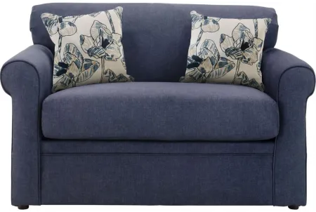 Luann Twin Sleeper Sofa in Denim Vintage by Overnight Sofa.