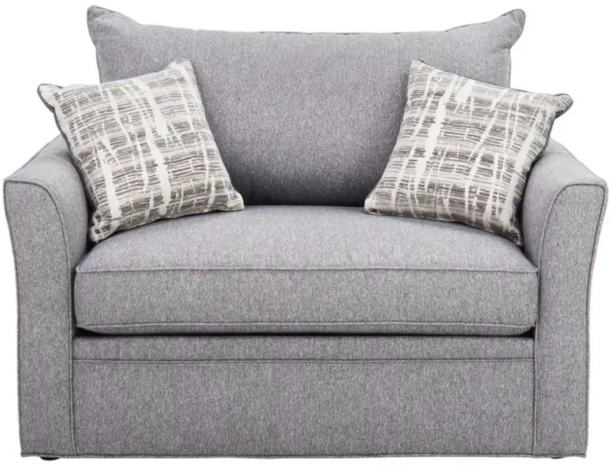 Huxley Twin Sleeper Sofa in Gray by Overnight Sofa.