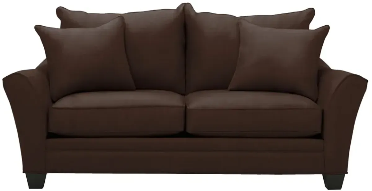 Briarwood Apartment Sleeper Sofa in Suede So Soft Chocolate by H.M. Richards