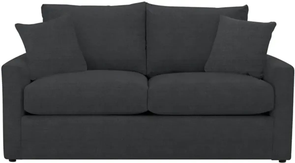 Melody Full Sleeper in Braxton Charcoal by Overnight Sofa.