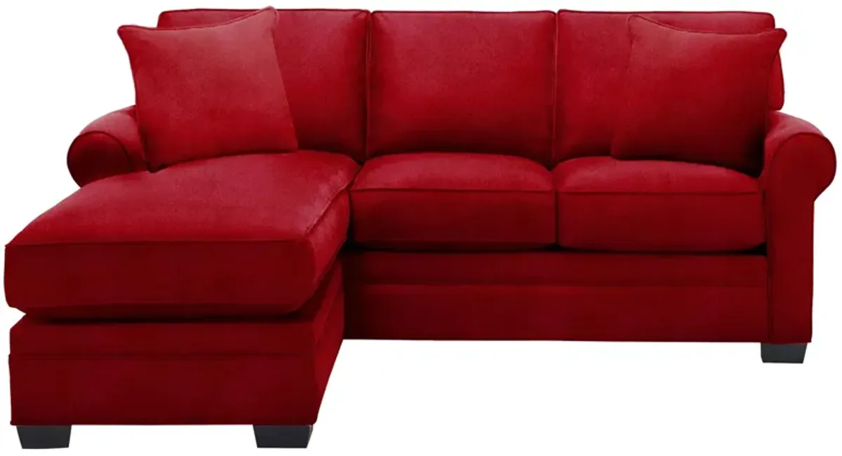 Glendora Reversible Sofa Chaise W/ Queen Sleeper in SSS CARDINAL by H.M. Richards