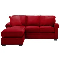 Glendora Reversible Sofa Chaise W/ Queen Sleeper in SSS CARDINAL by H.M. Richards