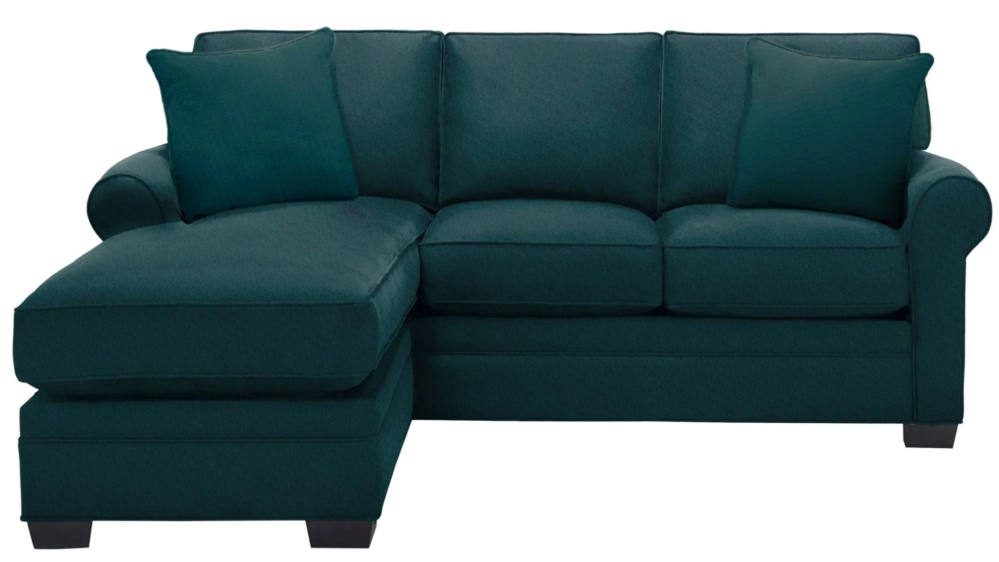 Glendora Reversible Sofa Chaise W/ Queen Sleeper in ELLIOT TEAL by H.M. Richards
