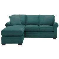 Glendora Reversible Sofa Chaise W/ Queen Sleeper in SANTA ROSA TURQUOISE by H.M. Richards
