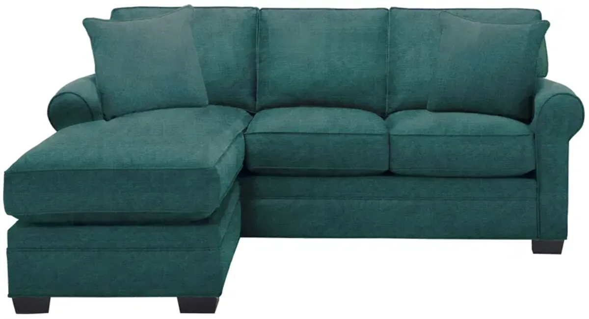 Glendora Reversible Sofa Chaise W/ Queen Sleeper in SANTA ROSA TURQUOISE by H.M. Richards