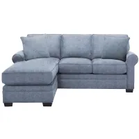 Glendora Reversible Sofa Chaise W/ Queen Sleeper in ELLIOT FRENCH BLUE by H.M. Richards