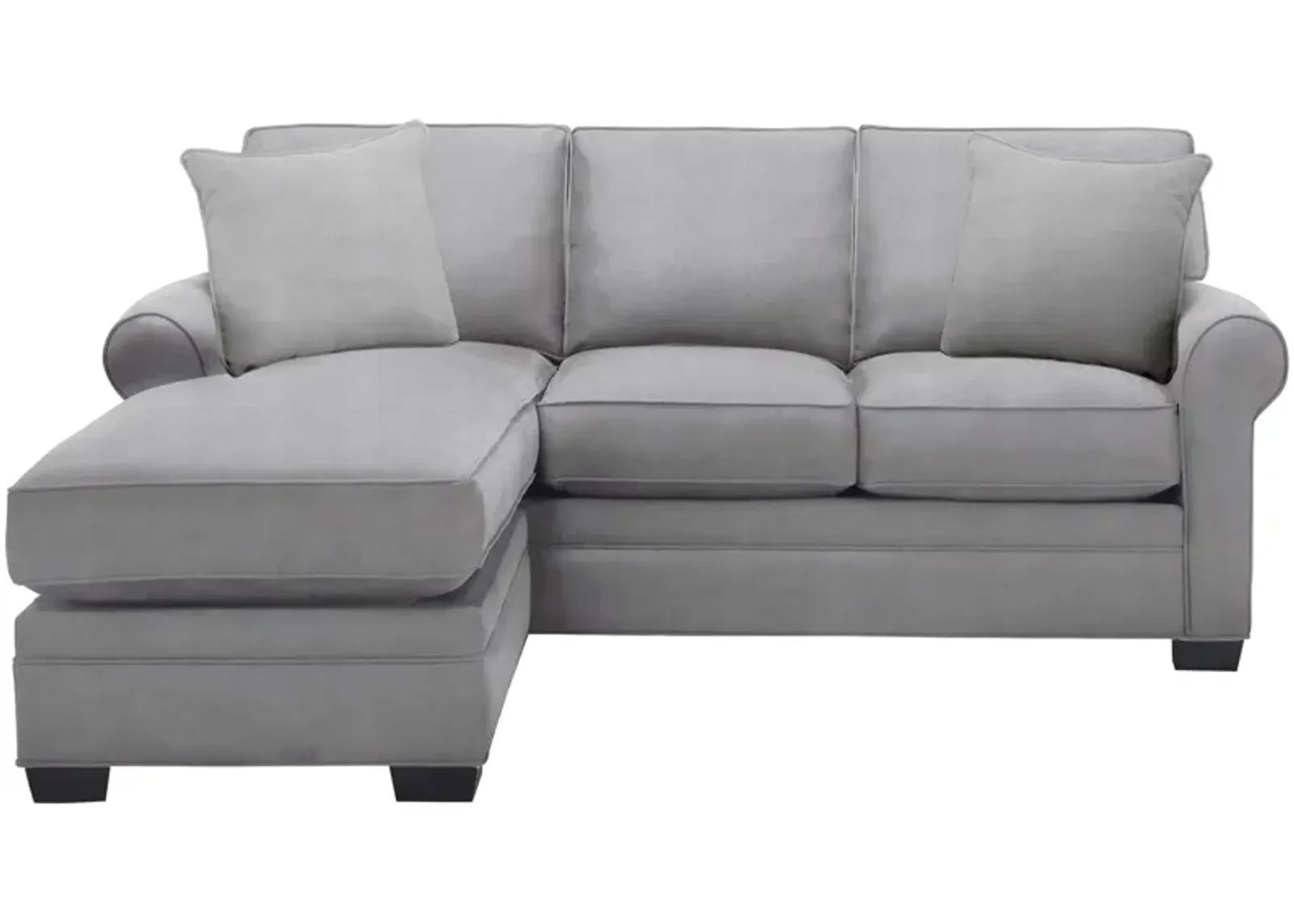 Glendora Reversible Sofa Chaise W/ Queen Sleeper in SSS PLATINUM by H.M. Richards