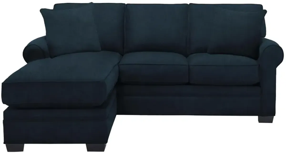 Glendora Reversible Sofa Chaise W/ Queen Sleeper in SSS MIDNIGHT by H.M. Richards