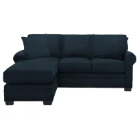 Glendora Reversible Sofa Chaise W/ Queen Sleeper in SSS MIDNIGHT by H.M. Richards