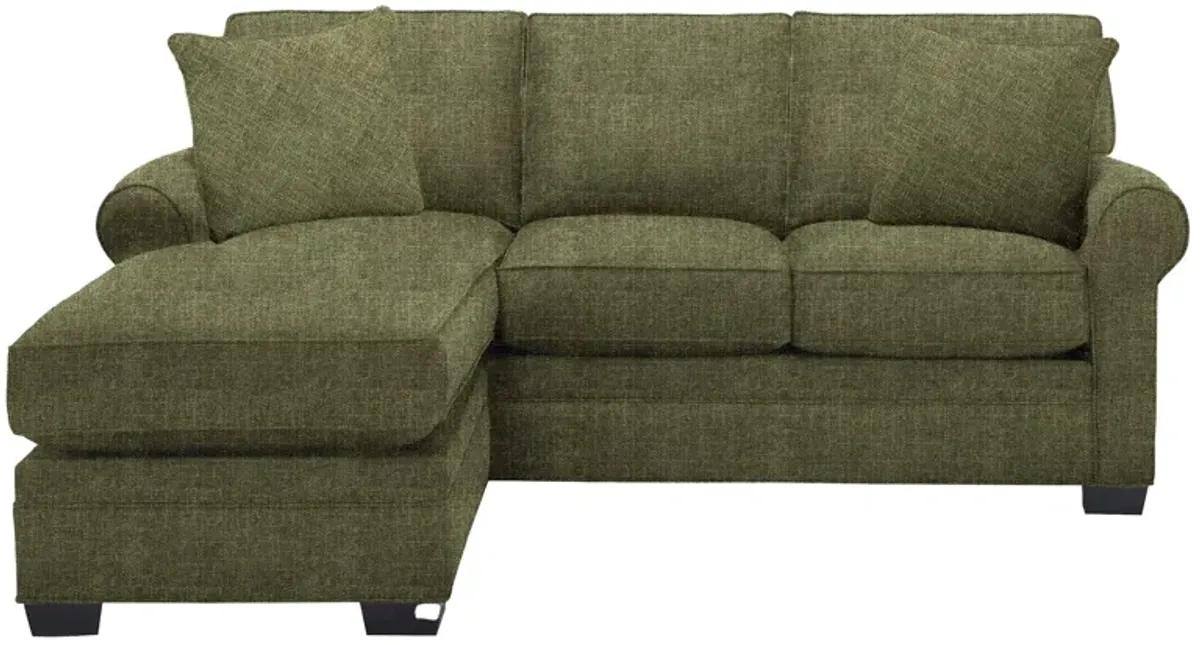 Glendora Reversible Sofa Chaise W/ Queen Sleeper in ELLIOT AVOCADO by H.M. Richards