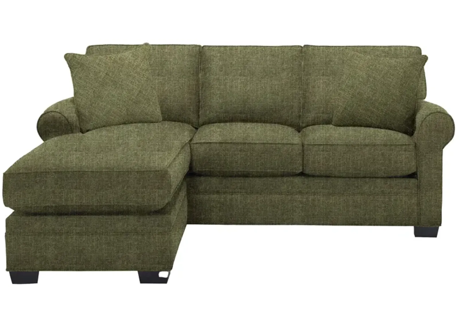 Glendora Reversible Sofa Chaise W/ Queen Sleeper in ELLIOT AVOCADO by H.M. Richards