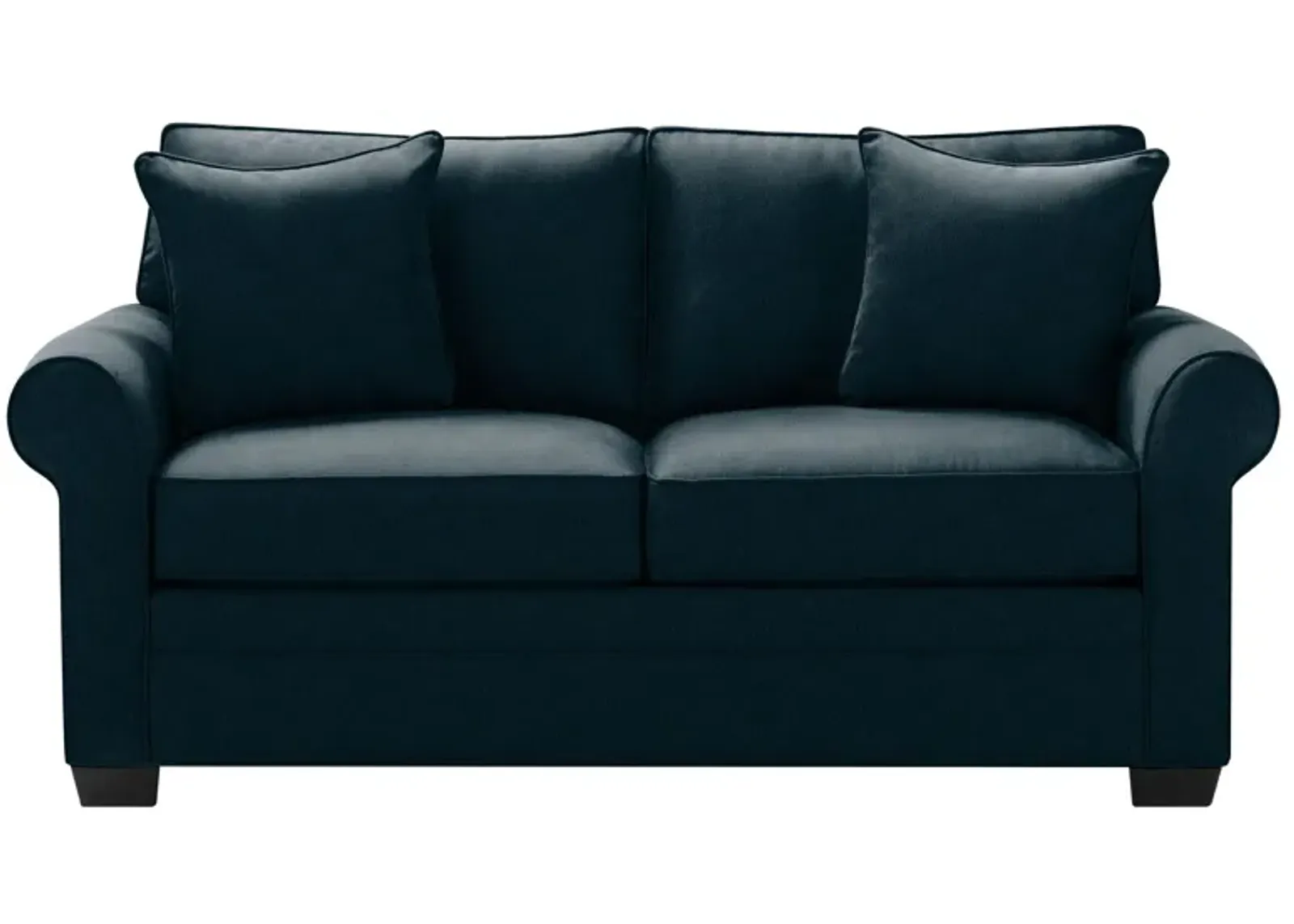 Glendora Full Sleeper Sofa in Suede So Soft Midnight by H.M. Richards