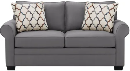 Glendora Full Sleeper Sofa in Suede So Soft Slate by H.M. Richards