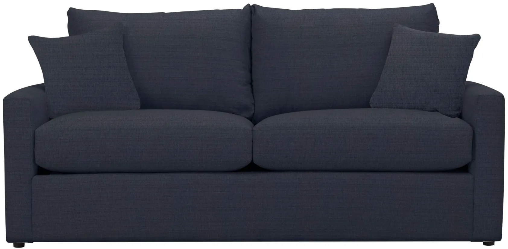 Melody Queen Sleeper in Conversation Navy by Overnight Sofa.