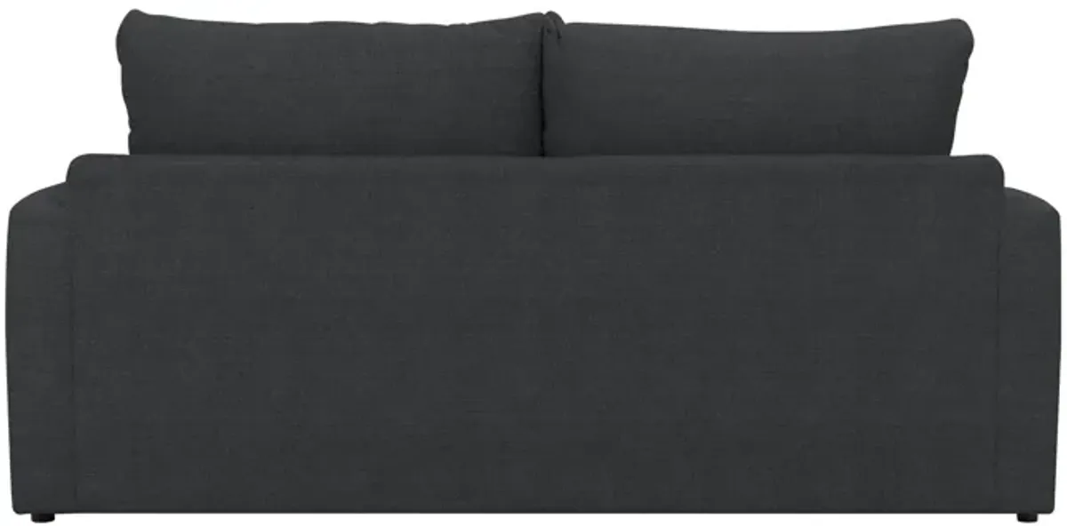 Melody Queen Sleeper in Braxton Charcoal by Overnight Sofa.