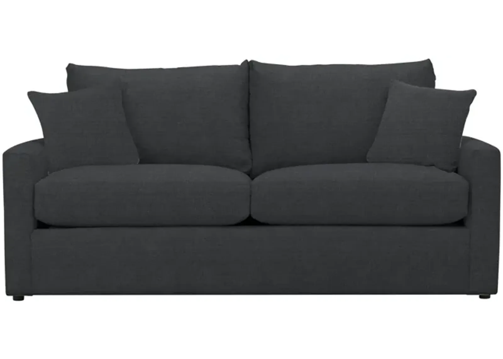 Melody Queen Sleeper in Braxton Charcoal by Overnight Sofa.