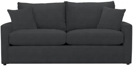 Melody Queen Sleeper in Braxton Charcoal by Overnight Sofa.