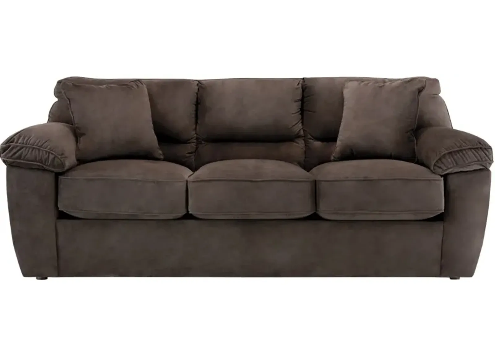 Rockport Microfiber Queen Sleeper Sofa in Chocolate by Overnight Sofa.