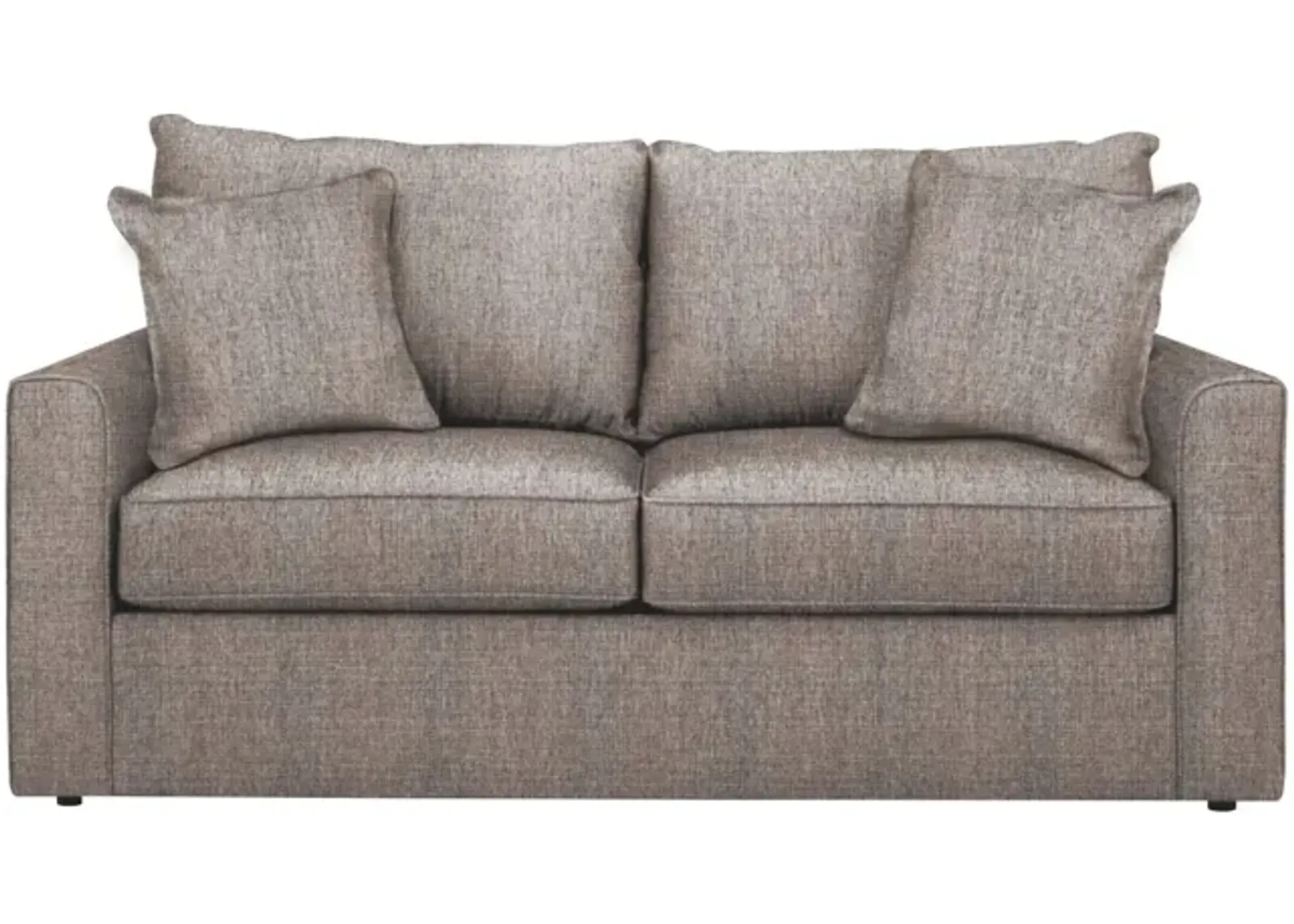 Trayce Chenille Full Sleeper Sofa in Braxton Stone by Overnight Sofa.