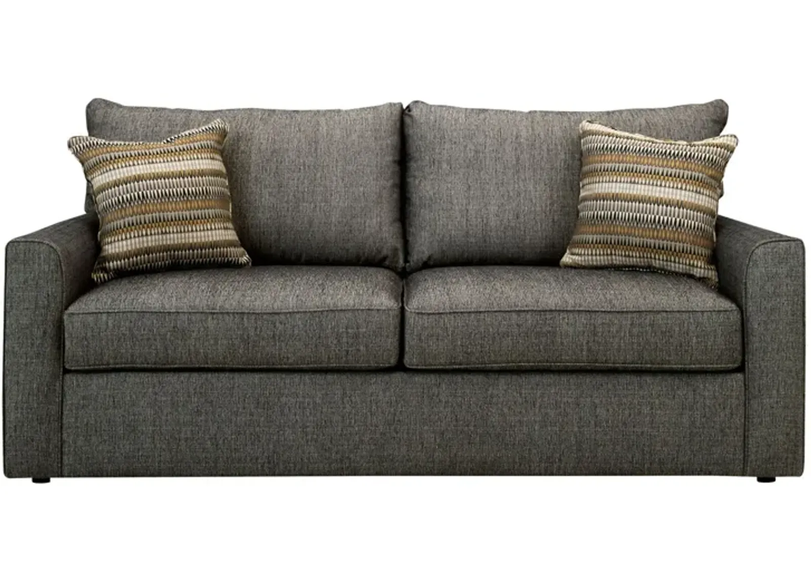 Trayce Chenille Full Sleeper Sofa in Stallion by Overnight Sofa.