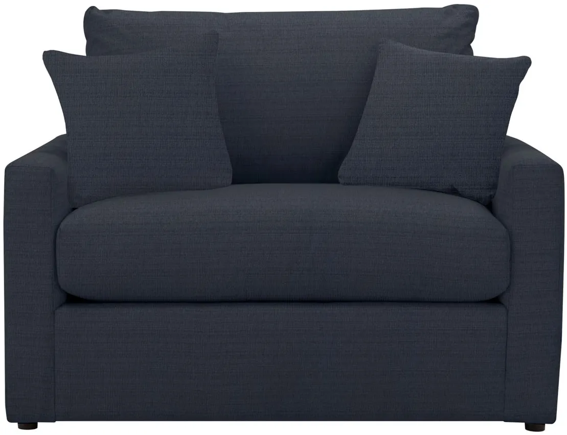 Melody Twin Sleeper in Conversation Navy by Overnight Sofa.