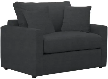 Melody Twin Sleeper in Braxton Charcoal by Overnight Sofa.