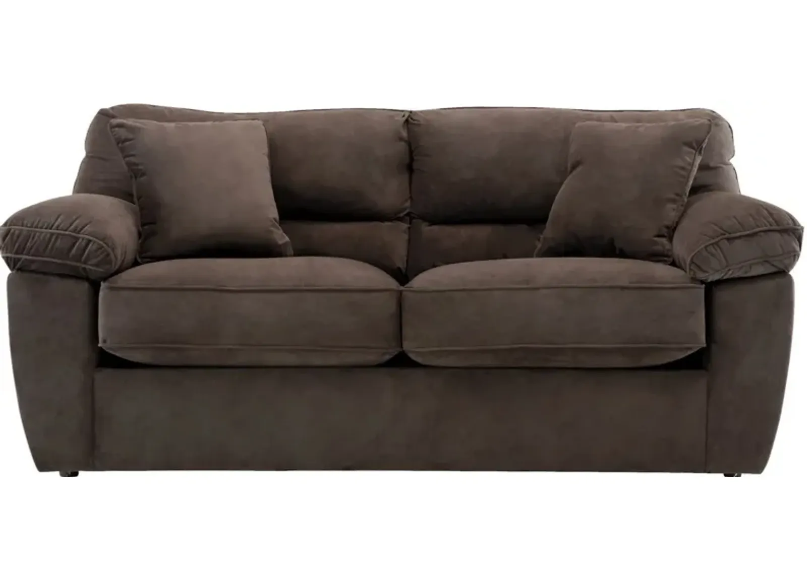 Rockport Microfiber Full Sleeper Sofa in Chocolate by Overnight Sofa.