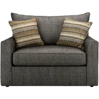 Trayce Chenille Twin Sleeper Chair in Stallion by Overnight Sofa.