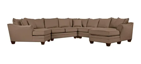 Foresthill 5-pc. Right Hand Facing Sectional Sofa in Suede So Soft Khaki by H.M. Richards