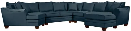 Foresthill 5-pc. Right Hand Facing Sectional Sofa in Suede So Soft Midnight by H.M. Richards