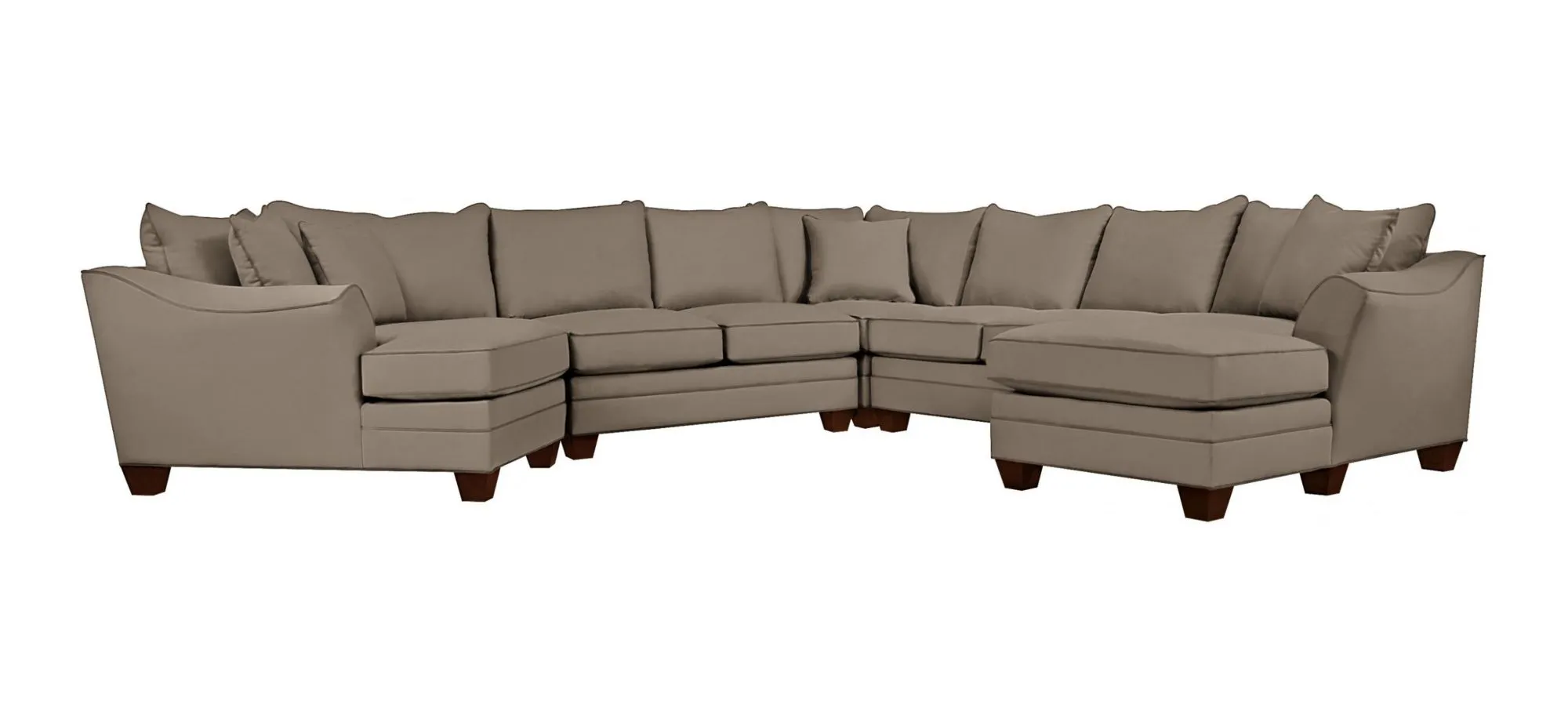 Foresthill 5-pc. Right Hand Facing Sectional Sofa in Suede So Soft Mineral by H.M. Richards