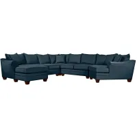 Foresthill 5-pc. Left Hand Facing Sectional Sofa in Suede So Soft Midnight by H.M. Richards