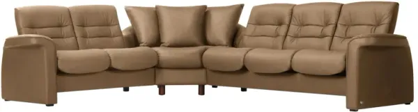 Stressless Sapphire 3-pc. Leather Reclining Sectional Sofa