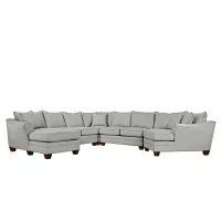 Foresthill 5-pc. Left Hand Facing Sectional Sofa in Suede So Soft Platinum by H.M. Richards